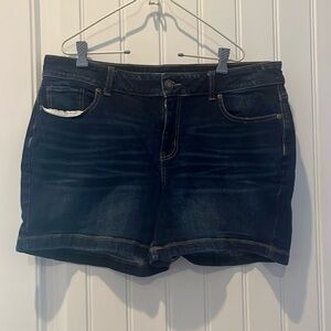 Jean shorts, dark wash